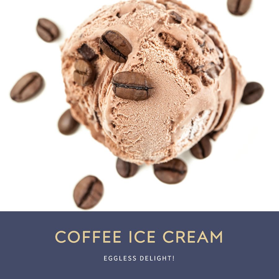 Coffee ice cream without eggs (Eggless Coffee Ice Cream)