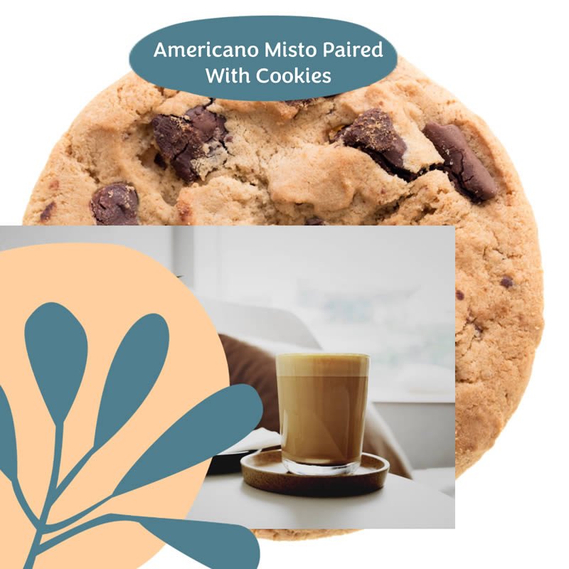 Americano Misto paired with cookies